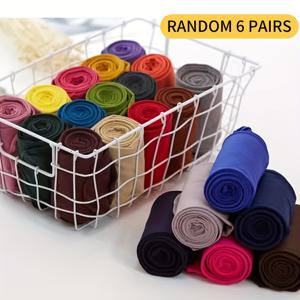 TEMU 봄/가을용 캔디 컬러 여성용 벨벳 타이츠 3/6켤레, 비비침 없는 컬러 베이스 양말, 캔디 컬러 팬티스타킹, 발이 드러나는 고탄력 스타킹