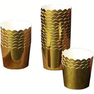 TEMU 튼튼한 포일 컵케이크 라이너 48개 세트. 머핀에 완벽하며 크리스마스, 결혼식, 생일 파티 장식용 포장지로도 좋습니다.