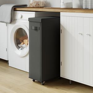 TEMU 1개 접이식 세탁 바구니 (바퀴 포함) - 65L 용량, 초박형 접이식 얼룩 옷 바구니, 손잡이 및 뚜껑 포함, 대용량 세탁 바구니, 접이식 패브릭 세탁 바구니 (보관용), 세탁 바구니