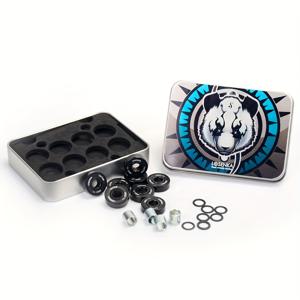 TEMU 스케이트보드 세라믹 베어링 8개입, 고속 608RS 혼합 블랙 세라믹 베어링, 인라인 스케이트 또는 스쿠터에서 부드럽고 유동적인 성능 제공, 롱보드 및 피쉬 보드에 적합