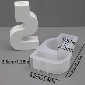 TEMU 독특한 DIY S자형 웨이브 캔들 홀더 실리콘 몰드, 수제 U자형 석고 및 레진 공예 주조용, 석고 주조 도구