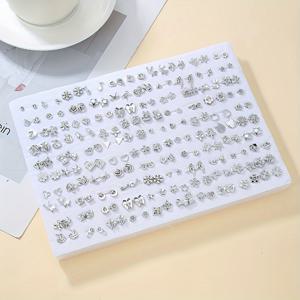 TEMU 랜덤 스타일 200개 세트 고급 레진 나비, 꽃 & 하트 귀걸이 – 여성을 위한 우아한 멀티팩, 베프나 여자친구를 위한 완벽한 선물, 특별한 날을 위한 액세서리, 트렌디한 핸드메이드 디자인, 패션 주얼리, 페스티벌 가방, 그녀를 위한 선물