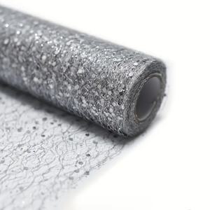 TEMU 1롤 우아한 글리터 튤 - 30cm×914cm, DIY 웨딩 & 파티 장식, 발렌타인데이, 할로윈, 크리스마스 선물 및 코스튬 액세서리에 완벽한 반투명 원단