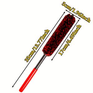 TEMU 유연한 자동차 휠 클리닝 브러시 - 유연하고 부드러운 플리스 소재, 쉽게 림, 타이어, 배기 파이프 및 엔진 베이 도달, 휠 클리닝 브러시|유연한 자동차 브러시|부드러운 플리스 소재