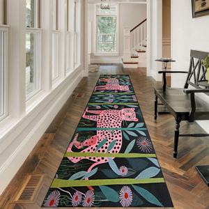 TEMU 1개 정글 패턴 미끄럼 방지 복도 매트, 주방 매트, 현관/거실/욕실/세탁실/마당/호텔용, 전시회 오프닝 매트, 스타일리시 홈 데코