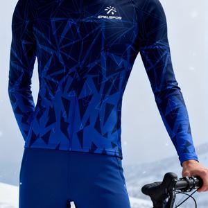 TEMU 겨울철용 긴팔 사이클링 재킷, 10도 보온 플리스, 산악 자전거 코트, 남성용 속건성 통기성 사이클링 저지