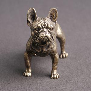 TEMU 2.76인치 강아지 피규어, 황동으로 제작된 Bulldog 조각상으로 데스크탑 장식 또는 티펫으로 완벽합니다.
