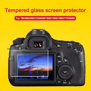 TEMU 캐논 EOS 70D/80D/90D/7DII/6DII/700D/750D/760D/77D/800D 카메라 스크린에 적합한 강화 유리 액정 보호 필름