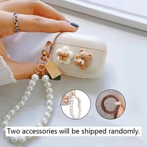 TEMU 귀여운 곰 패턴 헤드폰 케이스, 에어팟 1/2세대에 적합, 에어팟 프로2 소프트 쉘용 창의적, 3/프로 헤드폰 보호 커버