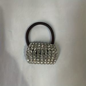 TEMU 한국 동대문 트렌디 스타일 라인스톤 장식 커브드 헤어타이, 다용도 포니테일 번, 두피 탄력 헤어 액세서리, 완벽한 발렌타인데이 헤어 장식