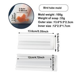 TEMU 미니 실리콘 비누 몰드 DIY 수제 공예 고양이 새 오리 토끼 날개 튜브 모양 공예 비누 캔들 레진 다용도 몰드