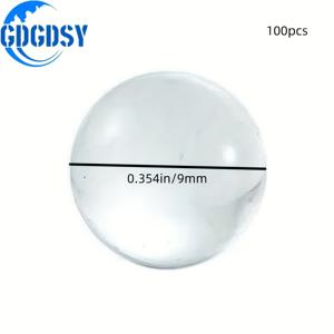 TEMU GDGDSY의 100개 투명 유리 구슬 - 9mm 고정밀 비즈, 공예, 장식 및 다양한 프로젝트용