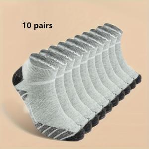 TEMU 남성용 로우컷 양말 10켤레 또는 20켤레 세트, 편안하고 통기성이 좋으며, 데일리 및 야외 활동에 적합하며 모든 계절에 완벽합니다.