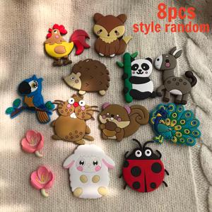 TEMU 만화 숲 동물 냉장고 자석 8개, 주방 및 사무실용 장식 PVC 냉장고 자석, 화이트보드, 사물함, 식기세척기용 냉장고 자석, 주방 장식, 집 장식, 완벽한 선물