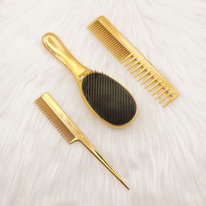 TEMU 우아한 골드 헤어 빗 컬렉션: TT 엉킴 방지 미세 빗, 편리하고 사용하기 쉬움, 긴 손잡이, 젖은 머리와 건조한 머리에 모두 이상적