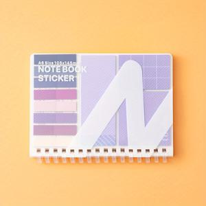 TEMU 접착 색지 조합 노트, 부착식 색인 탭, 부드러운 스프링 제본 및 줄자 페이지 (접착 색지 40장, 색인 탭 160개, 확장 노트 20장, 노트지 60매 포함)