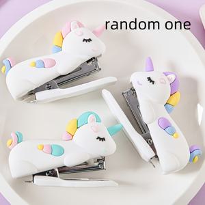 TEMU 세련된 미니 흰색 스테이플러 - 다기능, 사무실 및 학교 용품에 적합, 귀여운 문구 용품 선물 아이디어