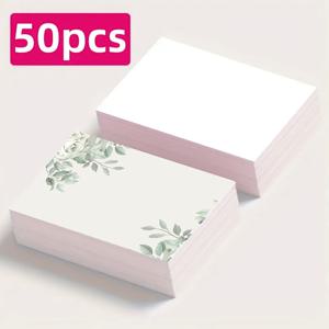 TEMU 50개입, 미니 꽃 감사 카드, 소규모 비즈니스 카드, 접기 필요 없음, 2.1 x 3.5인치 선물 포장 감사 카드, 생일, 결혼식, 졸업, 기프트 카드, 휴일 인사말용 지원 감사 카드