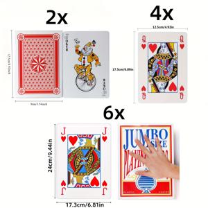 TEMU 54개 초대형 오버사이즈 플레잉 카드, 대형 종이 카드, 할로윈/크리스마스/추수감사절에 적합한 실내외 게임용 거대한 숫자 카드