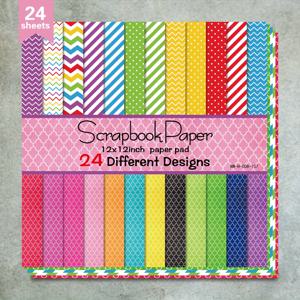TEMU 24장의 12x12인치 DIY 스크랩북 용지 패드 - 24가지 독특한 디자인, 패턴 및 라인을 위한 크래프팅, 카드 만들기 및 장식용 배경, DIY 공예 | 다양한 디자인 | 컬러풀 종이 시트, 스크랩북 용지