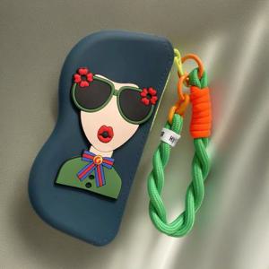 TEMU 생일 선물, 매일, 어버이날 선물로 완벽한, 생생한 끈이 특징인 실리콘 소재의 여성용 안경 케이스