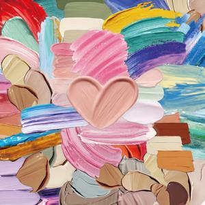 TEMU 60개 YWWBLD 아트 팔레트 스티커 - 멀티컬러 - 하트 컷아웃 & 튜브 디자인, 아티스트용 PET 팔레트, DIY 공예, 노트북, 휴대폰, 케이스, 스케이트보드, 장식 (수채화 호환)