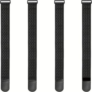 TEMU 미끄럼 방지 스트립이 있는 신축성 스트랩, 45.7 X 5.08cm (4개), 다용도 벨크로 스트랩. 호스, 로프, 자전거, 수하물, 캠핑, 요가 매트 및 기타 보관 및 고정 용도에 적합. 고강도 벨크로 보관 스트랩, 연장선 및 차량용 보관 랙에 이상적