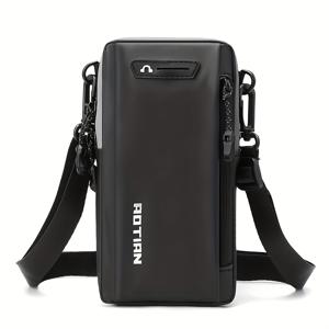 TEMU 세로형 남성용 코인 및 휴대폰 파우치, 벨트 가방, 다기능 숄더백, 미니 크로스바디 백팩, 트렌디 스타일