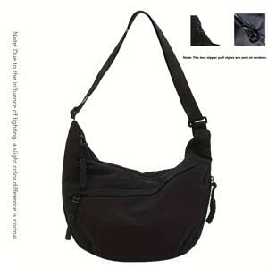 TEMU 여성을 위한 스타일리시한 나일론 크로스바디 백 - 가벼운 숄더백, 대용량, 조절 가능한 스트랩, 지퍼 잠금, 태슬 디테일, , 어반 스타일 및 신학기 행사에 적합