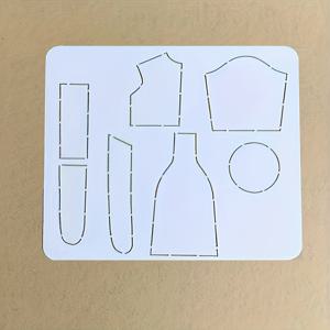 TEMU 공예 및 퀼팅용 인형 소녀 패턴 템플릿 - 색상, 드로잉 및 위치 가이드 도구로 원단 보호, 드레스 및 의상 제작에 적합, 재봉 패턴 도구 | 패션 공예 | 내구성 있는 템플릿, 인형 제작 용품