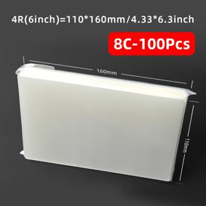 TEMU 100개 투명 플라스틱 라미네이션 필름, 카드, 비즈니스 카드, 사무실 문서, 사진 보호용으로 사용할 수 있는 4가지 크기(A4/3R/4R/5R)로 사용할 수 있습니다. 또한 모든 플라스틱 열 프레스 기계에서도 사용할 수 있습니다.