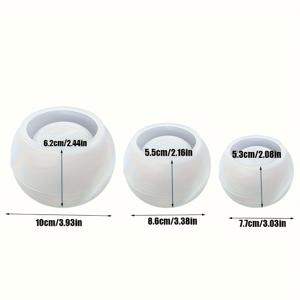 TEMU 레진 주조 몰드, 3개 세트, 원형 화분 실리콘 몰드, DIY 다육식물 꽃병, 라운드 캔들 컵 몰드, 공예 제작 용품, 석고 콘크리트 레진 보관함 몰드, 홈 데코 도구