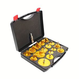 TEMU 17피스 자동차 오일 교체 기계 전용 조인트, 전체 세트 유압 액 어댑터 키트. 알루미늄 합금 소재, 골드 스타일, 고경도, 다양한 모델에 적용 가능