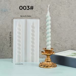 TEMU 양초 제작에 이상적인 다양한 디자인의 실리콘 몰드 (스파이럴 패턴, 긴 모양 및 불규칙한 모양, 로프 디자인, 향초용 슬렌더 로드 몰드 포함)