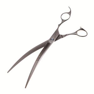 TEMU 9인치 전문가용 애완동물 미용 가위, 상향곡선 가위 (미용실 미용사용), 강아지 및 기타 동물의 머리 절단에 적합, 오른손잡이용 가위