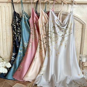 TEMU 사계절 체리 프린트 터틀넥 파자마 섹시하고 편안한 여성용 잠옷 5pcs 세트