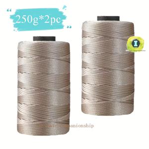 TEMU 100% 폴리에스터로 제작된 3mm 직경의 500그램(17.63온스) 대용량 털실 2개. 이 플랫 리본 털실은 냉감과 통기성이 뛰어난 섬유 원단 실로, 손으로 뜨는 가방, 모자, 쿠션 제작에 이상적입니다.