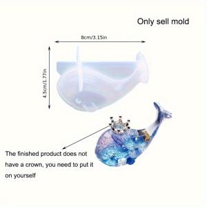 TEMU 공예용 귀여운 고래 실리콘 몰드 세트, 대형 바다 동물 레진 몰드, 3D 물고기 테마 키체인 장식, 가정 사무실 캐비닛 벽 책상 장식, 불규칙한 모양의 캐스팅 실리콘 소재
