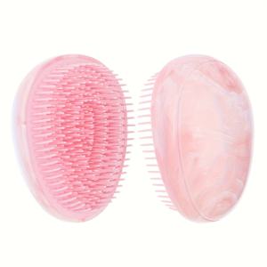 TEMU 1개/2개 묻어남 방지 계란 모양 헤어브러시, 휴대용 습식/건식 두피 각질 제거 마사지 빗, ABS 플라스틱 손잡이, 일반 모발에 적합, 창의적인 여행 스타일링 도구, 여름 선물, 생일 선물, 결혼 선물, 명상 마사지 두피 선물