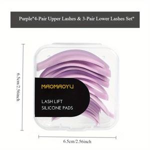 TEMU 7쌍 속눈썹 리프팅 스트립 소프트 재사용 속눈썹 리프트 컬러 패드 DIY 속눈썹 연장 아이 메이크업 도구, 속눈썹 펌 패드, 속눈썹 리프팅 로드, 속눈썹 펌 패드, 속눈썹 펌 리프트 패드, 속눈썹 컬러 리필 패드 여성 웨딩 선물