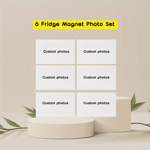 TEMU 6개 세트 냉장고 자석, 결혼식 & 생일 맞춤형 사진 프리지 매그네틱 | 주방, 집, 사무실, 학교, 차량용 커스텀 DIY 장식 스티커 - 다기능 메모 보드 | 어머니날, 아버지날, 크리스마스, 기념일 및 특별한 날을 위한 완벽한 선물