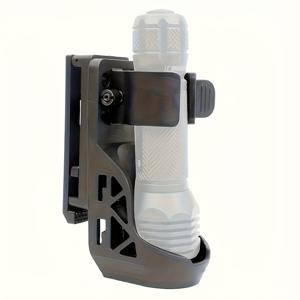 TEMU 360° 회전 가능한 야외 전술 조절형 손전등 홀스터, 레버 사이드 잠금 시스템, 다기능 전술 스피드 다이얼 손전등 홀스터 - 2.54cm-3.17cm 직경 손전등 호환, 야외 모험 및 전술 사용 - 손전등 미포함