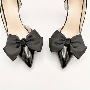 TEMU 세련된 탈부착 가능한 리본 신발 클립 한 쌍 - 샌들, 슬리퍼, 하이힐에 적합한 다용도 추가 장식