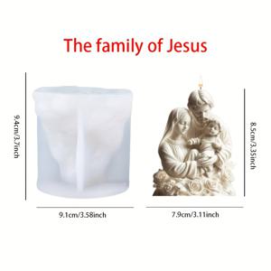 TEMU 1개 가족 조각상 실리콘 몰드 - 크리스마스 선물, 수제 캔들 몰드 및 향기 플라스터, 홈 데코, DIY 몰드