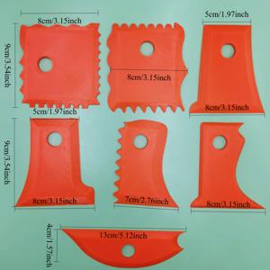 TEMU 7피스 도자기 공구 세트, 발 모양 조각기, 가장자리 정리 도구, 점토 성형용 리빙 도구, 패션 스타일