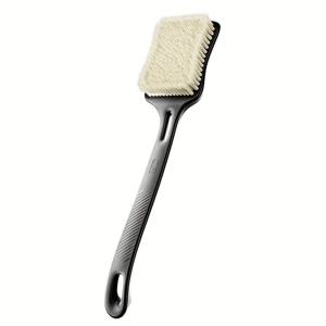 TEMU 긴 손잡이 등 스크럽 샤워 브러시 - 단단하고 부드러운 브리슬이 있는 각질 제거용 샤워 브러시, 여성/남성/노인을 위한 미끄럼 방지 그립, 보관용 걸이 구멍, 접근하기 어려운 부위를 위한 바디 스크럽 브러시