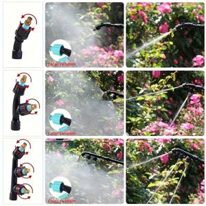 TEMU 고압 분무 노즐 3pcs 세트, 조절 가능한 고급 황동 스프레이 헤드, 콘 단일/이중/삼중 노즐 콤보, 백팩 스프레이어 및 농업 온실 장비용