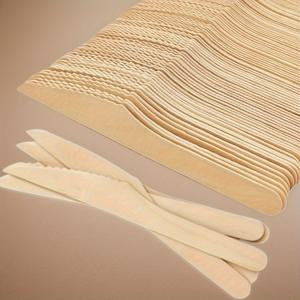 TEMU 50개 또는 100개 팩으로 구매 가능한 일회용 나무 칼. 길이는 16.5cm(6.5인치)입니다. 베이글나무로 제작되었으며, 모임, 캠핑, 결혼식, 파티, 연회에 적합하며 사계절 내내 사용할 수 있습니다.