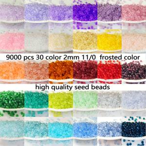 TEMU 주얼리 제작용 9000개 프로스트 유리 시드 비즈 키트, 2mm 11/0 프로스트 컬러, 30가지 색상으로 제공. 각 팩은 5그램으로 구성되어 총 150그램 (5.51온스)입니다. 미니 주얼리 추가를 위한 고품질 루즈 비즈