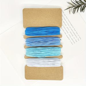 TEMU 4×8m 1mm 혼합 컬러 탄성 끈 - DIY 비즈, 선물 포장, 헤어 타이, 팔찌 및 공예 프로젝트용